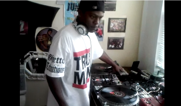 Traxman at home in his Traxman shirt from Geto House Mix